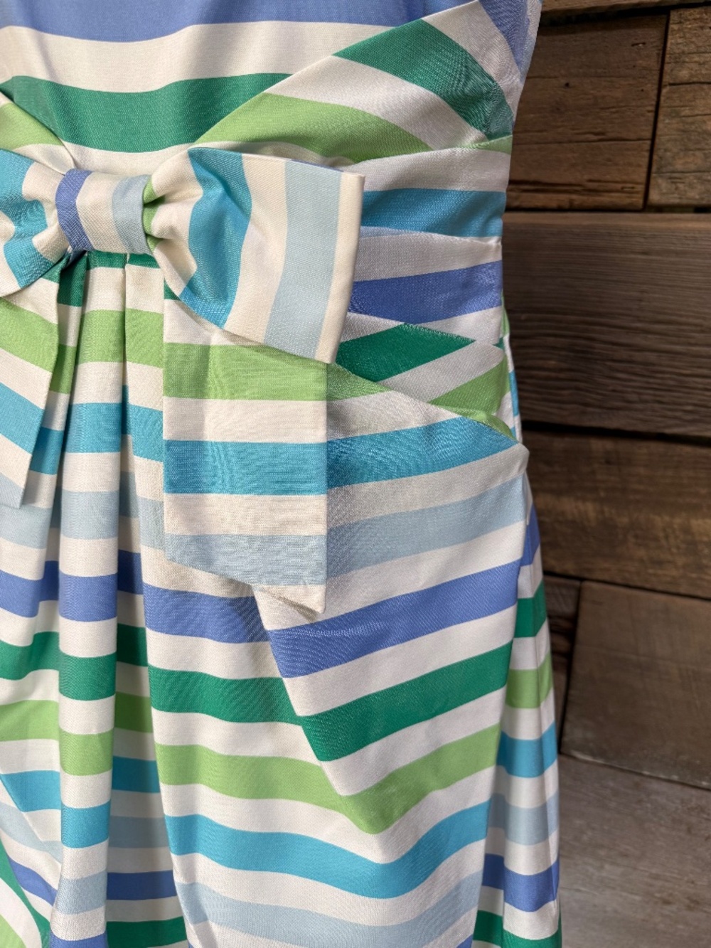 Kate Spade New York Pastel Striped Sleeveless Dress, 100% Silk, 10, - Picture 2 of 8